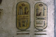 Tal der Könige, Ägypten - Kartuschen von Ramses III. in KV11.