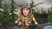 Raffnuss bekommt von Hicks den Auftrag, den verletzten Drachen zu zähmen.