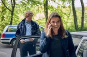 Marie Gabler (Katharina Wackernagel, r. mit Sebastian Schwarz, l.) hat gerade die Identität des Toten am "Herkulfels" herausgefunden.