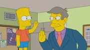 Bart (l.); Rektor Skinner (r.)