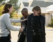 L-R: Dr. Spencer Reid (Matthew Gray Gubler), Derek Morgan (Shemar Moore)
