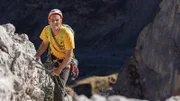 Dieter Elsner beim Klettern an der Freispitz