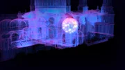 Zeigt den Ort der Explosion der deutschen Bombe, die während des Zweiten Weltkriegs das nördliche Querschiff von St. Pauls traf.