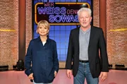 Als Kandidat:innen zu Gast bei "Wer weiß denn sowas?": Die Schauspielerin Uschi Glas (l.) und der Schauspieler Miroslav Nemec (r.).
