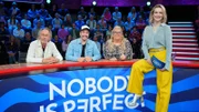 Hugo Egon Balder, Jan van Weyde, Ilka Bessin und Moderatorin Ariane Alter