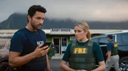 Jesse Boone (Noah Mills, l.); Kate Whistler (Tori Anderson, r.)