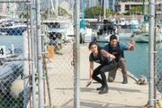 “Good Samaritan” – When a Navy deserter accidentally comes out of hiding, his family becomes a target that drives the NCIS team and Charlie 1 (Linc Hand) to investigate who is after them. Meanwhile, Lucy surprises the team by returning to Hawai’i from her agent afloat job early, on the CBS Original series NCIS: HAWAI’I, Monday, Feb. 27 (10:00-11:00 PM, ET/PT) on the CBS Television Network, and available to stream live and on demand on Paramount+. Pictured: Yasmine Al-Bustami as Lucy Tara and Noah Mills as Jesse Boone.