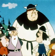 Ein hungriger Bär ist mitten ins Dorf der Wikinger eingebrochen und hat Snorres Kuh gerissen.