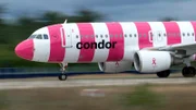 Die Fluggesellschaft Condor setzt ein Zeichen für die Brustkrebsvorsorge. Dafür hat sie, als einzige Airline weltweit, ein Airbus A320 in Pink-gestreift lackiert.