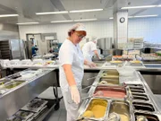 In der Großküche eines Krankenhauses.