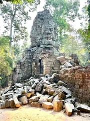 Die Gesichtertürme des Bayon-Tempels sind ein bekanntes Merkmal des „Stadtzentrums“ des Großraums Angkor.
