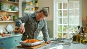 Jamie Oliver bereitet ein nuspriges Madras-Lamm im Backrohr zu.