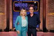 Als Kandidat:innen zu Gast bei "Wer weiß denn sowas?": Die Schauspielerin Veronica Ferres (l.) und der Schauspieler Herbert Knaup (r.).