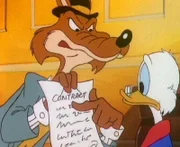 Ein zwielichtiges Wiesel versucht Dagobert Duck um sein Vermögen zu erleichtern.