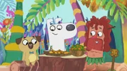 Finn lädt Dog und Puck zu einem außergewöhnlichen Essen ein.