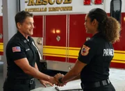 L-R: Owen Strand (Rob Lowe) and Tommy Vega (Gina Torres)