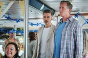 Auf der Überfahrt nach Schweden, v.li.: André Babikian als Flemming Torp, Peter Mygind als Dan Sommerdahl