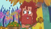 Der verschollene Finn unterhält Dog und Puck mit einem Lied auf seiner Gitarre.