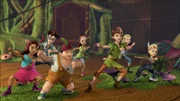 Peter Pan und die Verlorenen Kinder nehmen an einem Wettkampf teil.