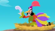 "Disneys Jake und die Nimmerland Piraten", "Eine neue Feder für Hooks Hut / Im Bauch des Wals." Eine neue Feder für Hooks Hut. Weil die Feder an Jakes Hut kaputt gegangen ist, machen sich er, Cubby, Izzy und Skully auf, den Sing Sang Vogel zu finden, der sehr schöne Federn trägt. Als Käpt´n Hook das zu Ohren kommt, will er seinen Hut auch mit einer dieser kostbaren Federn schmücken. Dafür soll der Sing Sang Vogel eingefangen werden, was Jake und seine Piraten zu verhindern wissen.