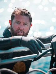 Forrest Galante In Dive Suit Looking Into Camera