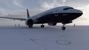Boeing 737 Max auf dem Flugfeld. (graphische Darstellung).