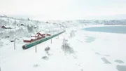 Die Bergensbanen-Hardangervidda durchquert die Winterlandschaft.