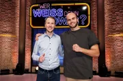 Treten bei "Wer weiß denn sowas?" als Kandidaten an: Der Leichtathlet und Europameister im Marathon 2022, Richard Ringer (l.) und den Leichtathlet und Speerwurf- Europameister 2022, Julian Weber (r.).