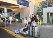 Familie Schildt aus Burgdorf BE am Flughafen
