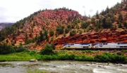 Der "California Zephyr" in den Canyons von Colorado.