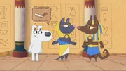 Die alten Ägypter fühlen sich von Dog in ihrer Ruhe gestört.