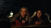 L-R: Ma Costa (Anne-Marie Duff) and Lyra Belacqua (Dafne Keen)