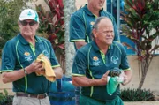 Die Lawn Bowler von Norfolk Island beim Training