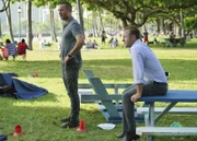 "Mimiki ke kai, ahuwale ka papa leho" -- Crime spikes when a heat wave hits Oahu, causing McGarrett and Danny to hunt down a bank thief, and Tani and Junior's car is stolen while they're on duty. Also, Grover plays the golf game of a lifetime, and Kamekona incites a riot by price-gouging on his shave ice.