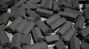 charcoal pack bar made from coconut shell background
