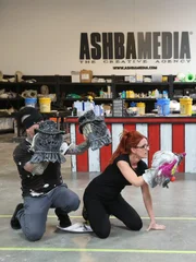 Ashba Media helps Wayde visualize what a 3 headed dragon would look like in the tank.