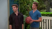 L-R: Max Thunderman (Jack Griffo), Link Evilman (Barrett Carnahan)