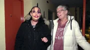 Halloween in den Benz-Baracken. Janine (li.) ist mit ihren Kindern und Oma Beate (re.) unterwegs..