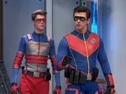 L-R: Henry Hart (Jace Norman), Captain Man / Ray Manchester (Cooper Barnes)