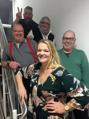 Von hinten nach Vorne: Gastgeber Reiko, Sabine, Hubertus, Michael und Kerrin
