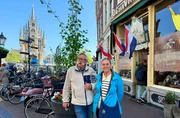 Petra (r) und Rüdiger Erbslöh in Gouda, in der Provinz Südholland.