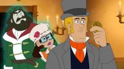 v.li.: Ghost of Christmas Present, Velma Dinkley, Fred Jones