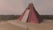 Grafiken zeigen die verschiedenen Bauphasen der Tempel.