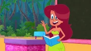 Marina gibt Unterricht am Strand und begrüßt ihre Schüler voller Vorfreude.  +++