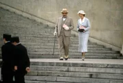 Hercules Poirot (David Suchet), Jane Grey (Sarah Woodward).