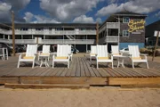 New patio furniture from Seaside Casual Patio Furniture outside the Sandy Shore Motel in Westerly, RI