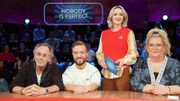 v.l.n.r.: Hugo Egon Balder, Mathias Mester, Moderatorin Ariane Alter und Ilka Bessin