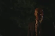 Demery looks around at night.