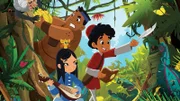 Luigi, Shi La, FuFu und Marco auf ihren neuen Abenteuern nach Madagaskar.© MDR/Motion Works - Honorarfreie Verwendung gemäß AGB im redaktionellen Zusammenhang mit genannter Sendung bei Nennung "Bild: MDR/Motion Works". Andere Verwendung nur nach Absprache. KiKA Unternehmenskommunikation - bildredaktion@kika.de Telefon: +49.361.218-1826