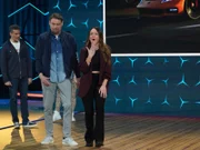 V.l.: Nick Kavanian, Gastgeber Max Giermann und Carolin Kebekus. Die Verwendung des sendungsbezogenen Materials ist nur mit dem Hinweis und Verlinkung auf RTL+ gestattet.